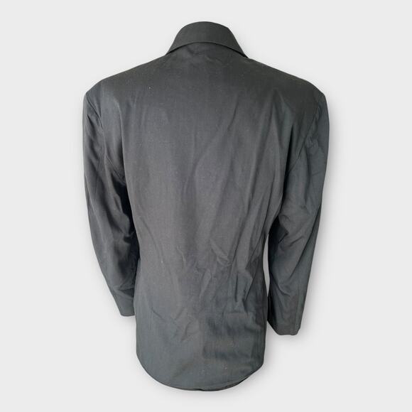 Vintage 90s Black Double Breasted Blazer Women's RPM Next Wave Preppy Academia M - Picture 6 of 11